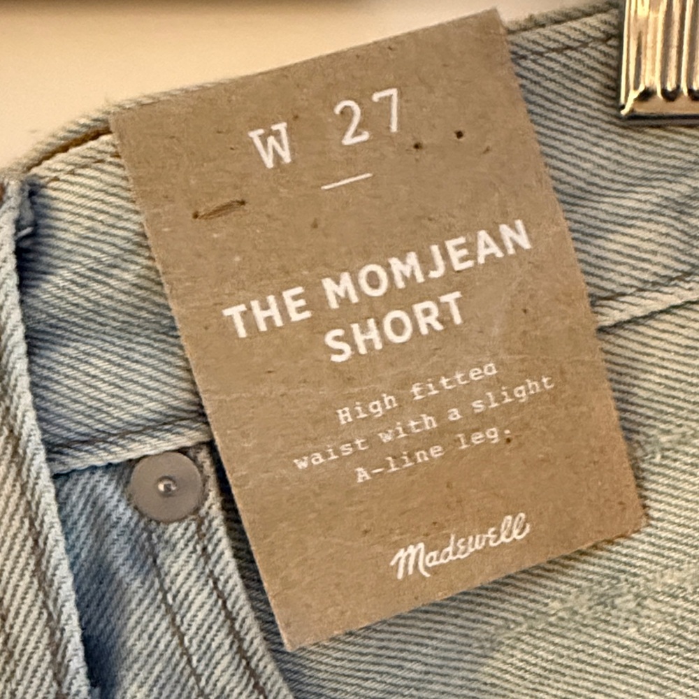 Madewell Faded Blue Denim Shorts - Picture 2 of 2